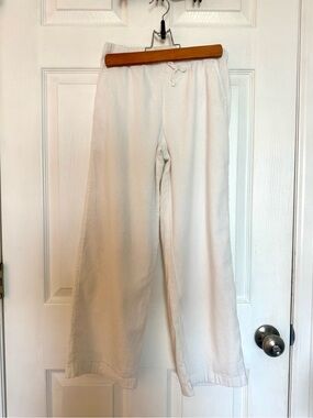 abercrombie kids Cream Wide-Leg Drawstring Pants